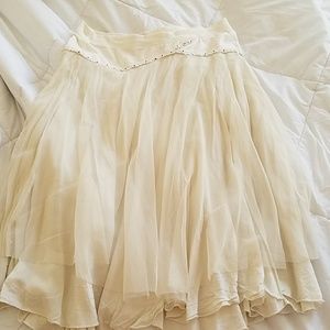 Free People skirt knee length ivory